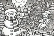 Mit Schneemann
