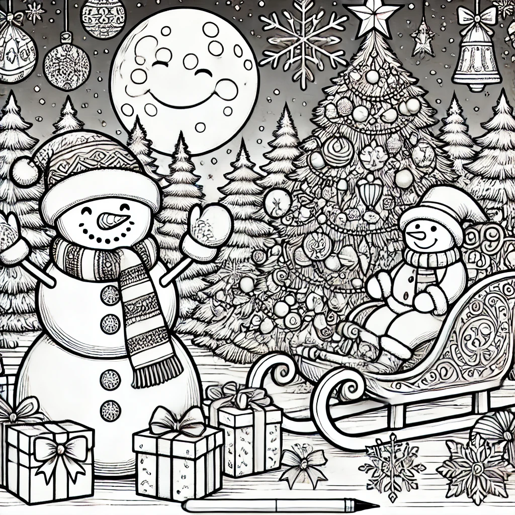 Mit Schneemann