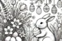 Hase und Osternest