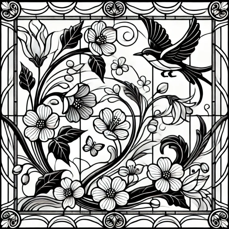 Blumen – Vogel – Schmetterling