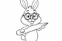 Ausmalbild Osterhase im Korb