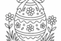 Ei, Schleife und Frühlingsblumen