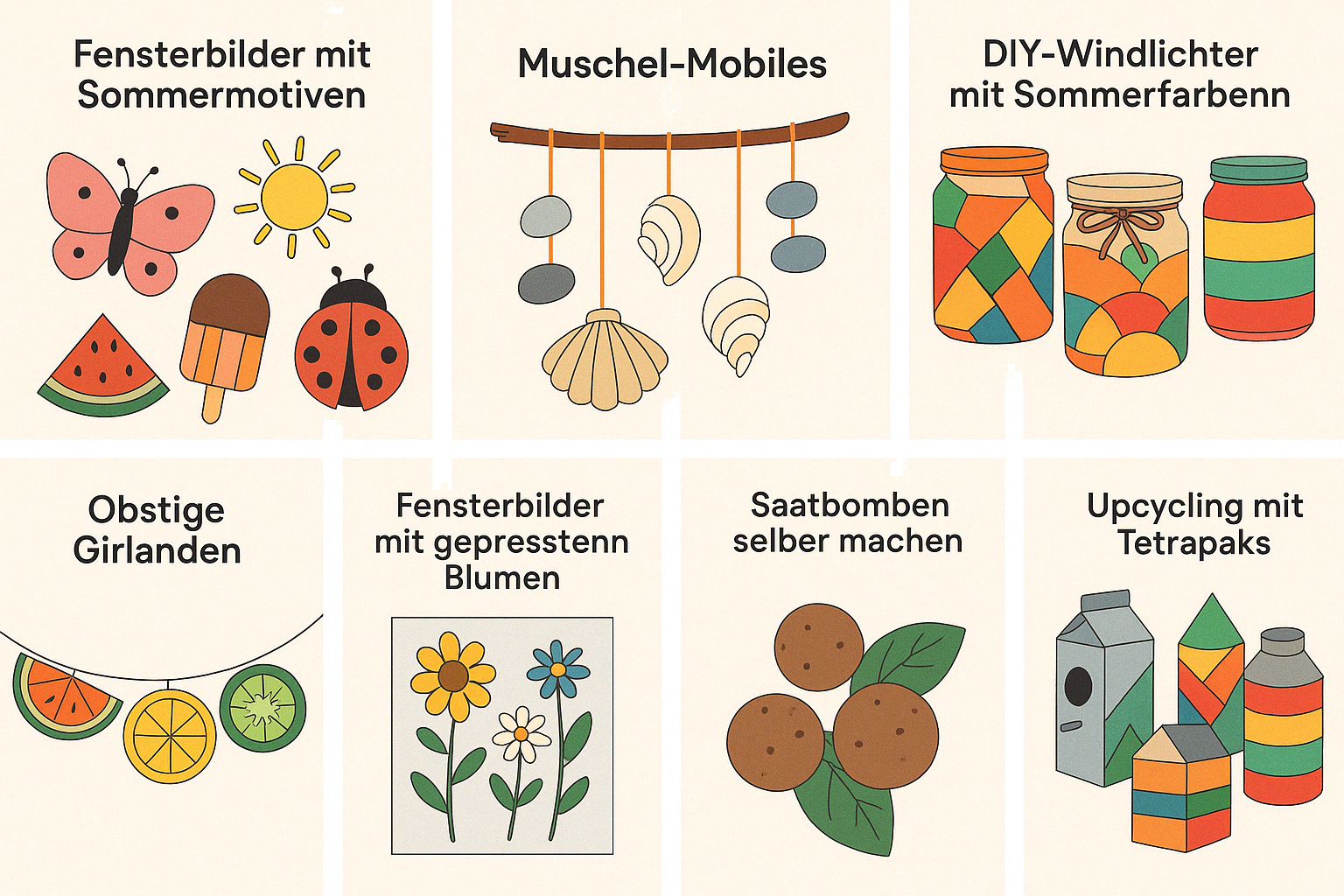 Sommerliche Bastelideen